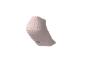 Light pink short sock with the inscription «35-38» on the sole.