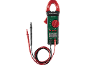 TRMS digital clamp meter with test leads.