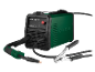 Green inverter welder with cables and clamps, model PIFDS 120 B2.