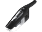 Black cordless handheld vacuum cleaner with 18V lithium battery and 'NO BAG' indication.