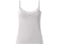 White women's spaghetti strap top with lace