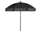 Black beach or garden umbrella with adjustable height.
