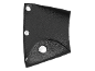 Black leather pouch with rivets