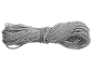 Gray coiled rope, suitable for various household and outdoor tasks.