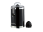 Silvercrest electric citrus juicer in black with an additional attachment.