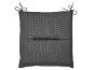Grey chair cushion with tie strings