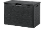 Dark gray outdoor storage box with wood texture.