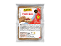 Package of protein buns with suggested topping, 'High Protein' label, and vegan logo.