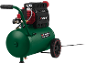 Green air compressor with black wheels and handle, model PSKO 2410 B2.