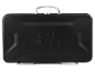 Black portable suitcase grill with the inscription «GRILL MEISTER».