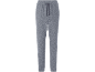 Grey men's linen trousers with a drawstring waist.
