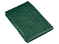Green tarp folded into a rectangle.