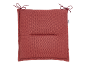 Red chair cushion with tie strings