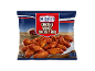 Frozen chicken wings with smokey BBQ flavor, 750g, ready in 15-25 minutes.