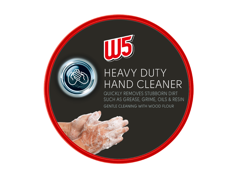 Heavy duty hand cleaner removing dirt, grease, oils, and resin, with gentle cleaning with wood flour.