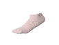 Pink ankle sock on a black background.