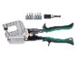 Rivet gun with screwdriver bits and bit holder.