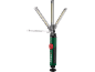 Multifunctional LED work light with adjustable heads and magnetic base.