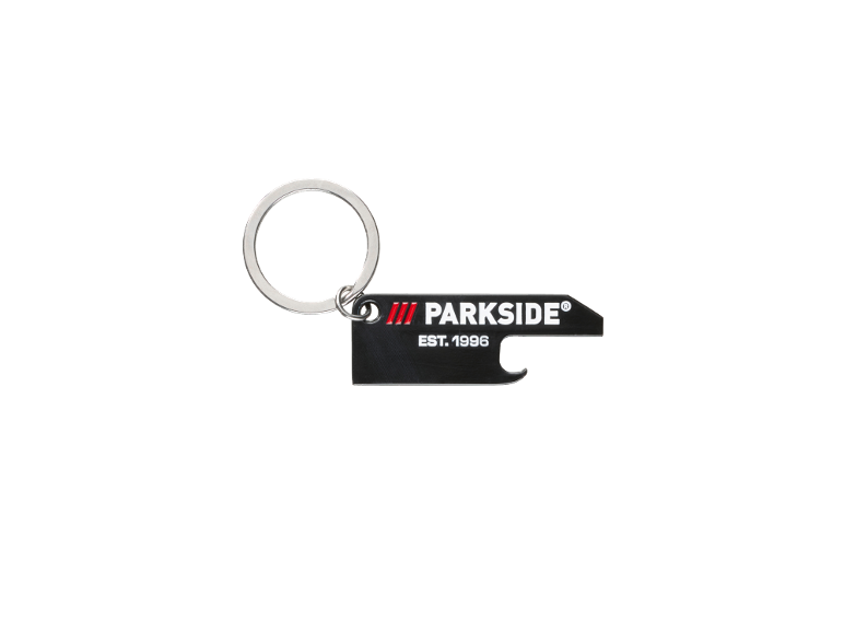 Black bottle opener keychain with the inscription «EST. 1996».