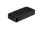 Black power bank with two green USB ports and 'TRONIC' text.