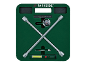 Car tool kit with cross wrench, pressure gauge, and flashlight, in a green tray.