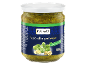 Jar of green pesto alla genovese with basil, cheese, and pine nuts, 180g.