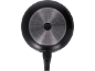 Bottom of a frying pan with an induction base and compatibility symbols.