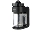 Black citrus juicer with a transparent pitcher