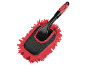 Red dust brush with black handle