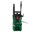 Green pressure washer with black accents and a red switch