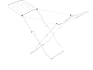 White foldable clothes drying rack with blue accents.