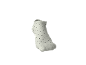 White ankle sock with black polka dots
