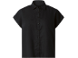 Black short-sleeved button-up shirt