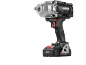 Cordless impact wrench with brushless technology and a 4 Ah battery.