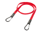 Red elastic strap with two carabiners.
