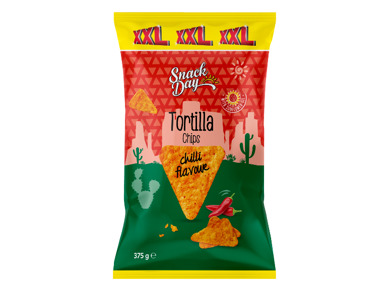 XXL tortilla chips with chilli flavour, 375g