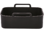 Dark grey rectangular silicone basket with two handles