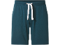 Men's turquoise sports shorts with a white drawstring at the waist.