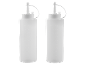 Two white plastic squeeze bottles with measurement markings from 30 to 300 ml.