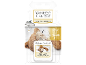Car air freshener with a soft blanket scent, featuring a teddy bear.