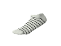 White ankle sock with black stripes