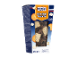 A box of butter biscuit popcorn mix with a chocolate alternative made from sunflower seeds.