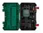 Inspection camera kit in an open case, with batteries and a cable.