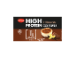 High protein cocoa & vanilla cheesecake, 11g of protein per serving.