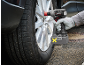 Cordless impact wrench for changing car tires.