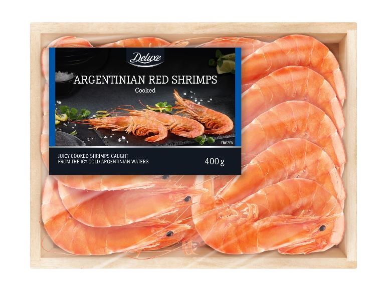 Cooked Argentinian red shrimps, 400g, frozen.