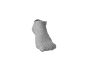 A light grey ankle sock on a black background.