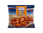 750g pack of frozen honey BBQ chicken wings, with cooking instructions.