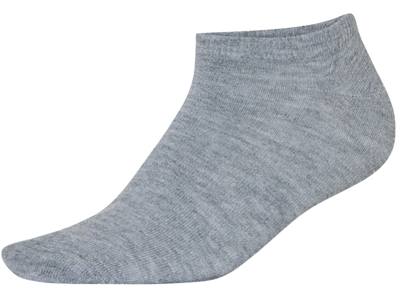 Grey short sock on a black background