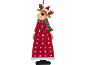 Christmas reindeer-shaped advent calendar with 24 pockets.